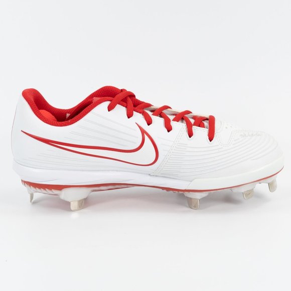 Nike Women's Lunar Hyperdiamond 3 Pro 'White Red' CD0110-1067 Softball Cleats - Picture 4 of 11